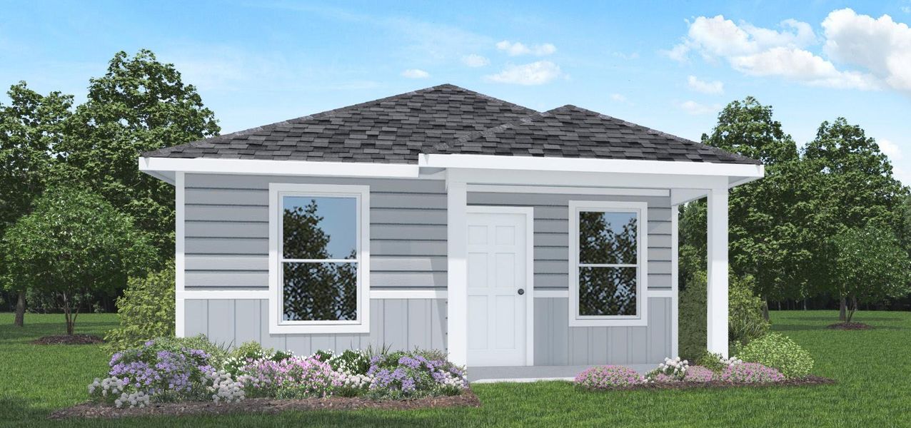 Front exterior of a new home in William Trails, Willis, TX, highlighting curb appeal (Image 1). Front exterior of a new home in William Trails, Willis, TX, highlighting curb appeal (Image 1).