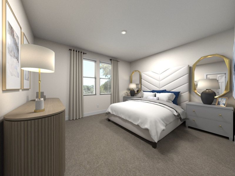 Furnished interior view inside a new home in Crossing at Abner Creek Townes, Greer (Image 4).