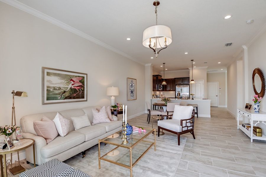 Furnished interior view inside a new home in Kings Gate, Punta Gorda (Image 11).
