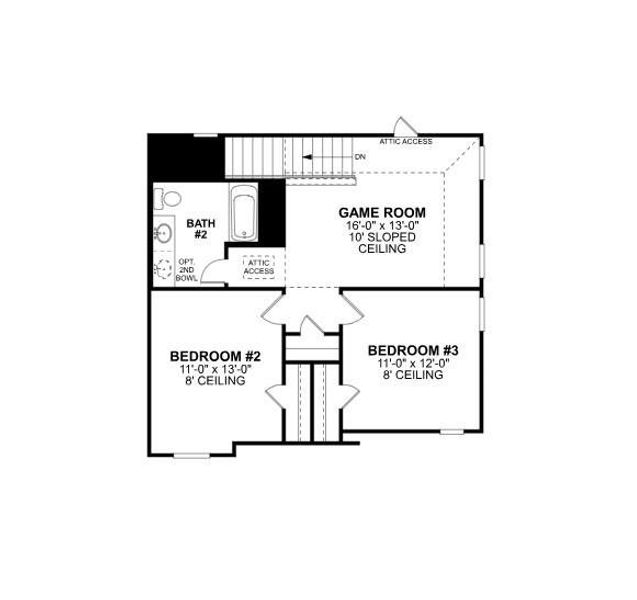 2D floor plan layout of this home in Miller's Pond, Rosenberg, TX (Image 5).