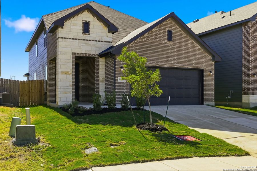 Exterior details and patio area of a home in Morgan Meadows, San Antonio (Image 3). Exterior details and patio area of a home in Morgan Meadows, San Antonio (Image 3).