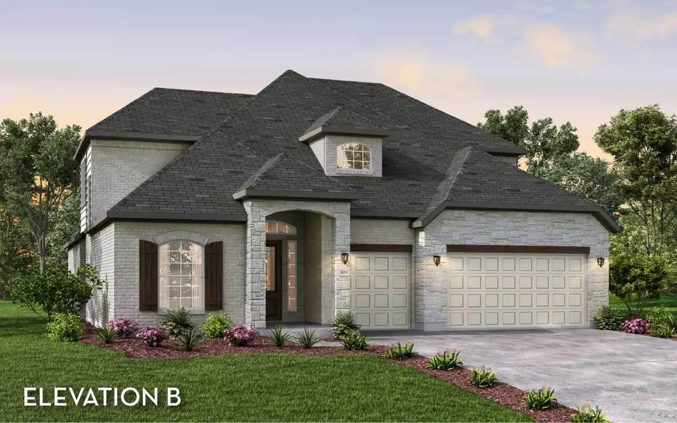 Representative exterior photo of a completed home built from the Eureka by CastleRock Communities in Sanctuary, Salado, TX (Image 2). Representative exterior photo of a completed home built from the Eureka by CastleRock Communities in Sanctuary, Salado, TX (Image 2).