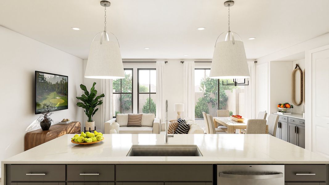 Representative furnished interior of a home built from the Marietta II by K. Hovnanian® Homes in Serenity at Sonoran Foothills, Phoenix (Image 6).