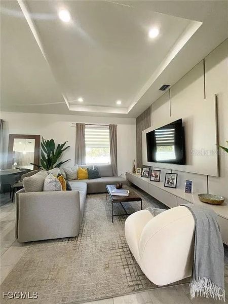 Furnished interior view inside a new home in , Port Charlotte (Image 16). Furnished interior view inside a new home in , Port Charlotte (Image 16).