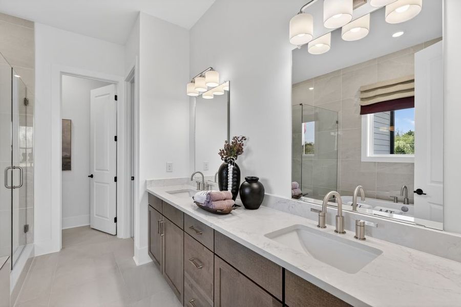 Furnished interior in a model home at Wayt Farm in Cumming (Image 19).