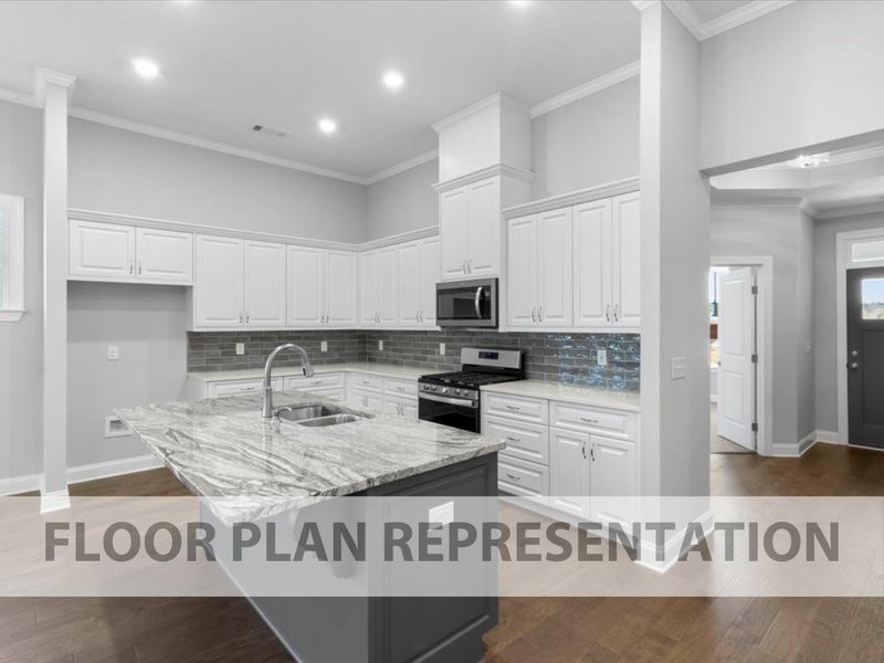 Jamison Plan by Ivey Homes | Modern Kitchen Floor Plan Representation