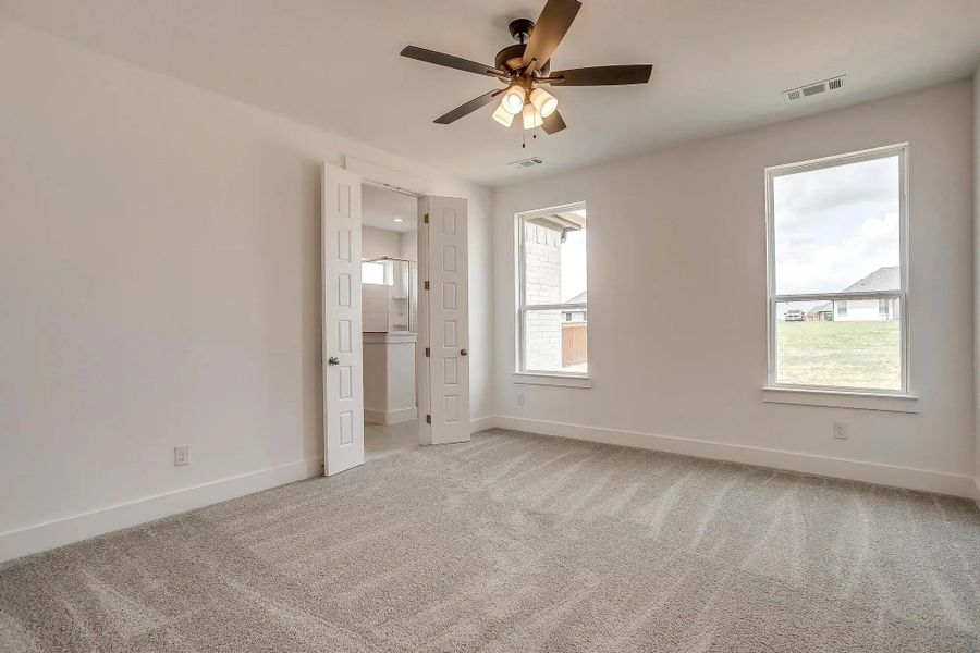 Representative unfurnished interior of a home built from the The Brazos by Elmwood Custom Homes in Ranch at Stone Hill, Waxahachie (Image 27). Representative unfurnished interior of a home built from the The Brazos by Elmwood Custom Homes in Ranch at Stone Hill, Waxahachie (Image 27).
