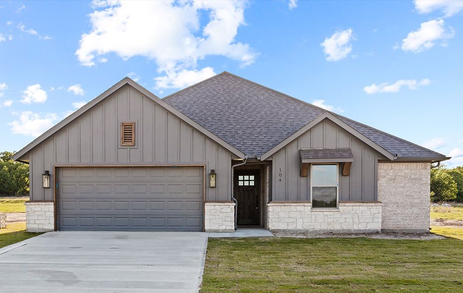 Representative exterior photo of a completed home built from the The Silverwood by Doug Parr Custom Homes in Read Ranch, Paradise, TX (Image 1). Representative exterior photo of a completed home built from the The Silverwood by Doug Parr Custom Homes in Read Ranch, Paradise, TX (Image 1).