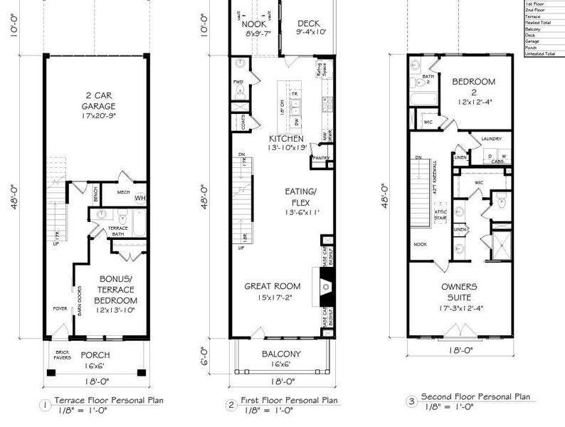 2D floor plan layout of this home in The Village at River Green, Canton, GA (Image 3).