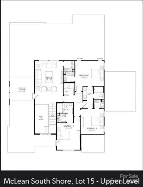 2D floor plan layout of this home in McLean - South Shore, Clover, SC (Image 4).