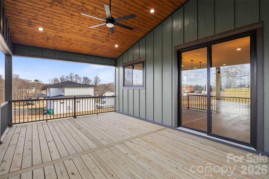 Exterior details and patio area of a home in , Asheville (Image 32).