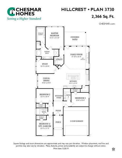 The Hillcrest Floor Plan