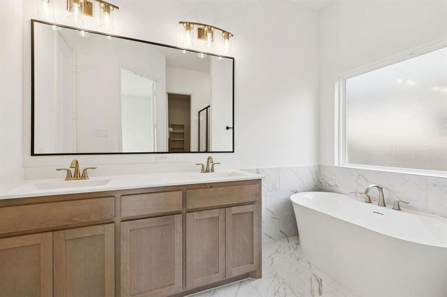Furnished interior view inside a new home in Country Lakes, Denton (Image 9).