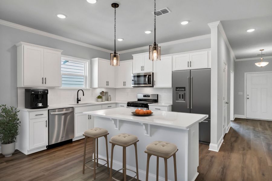Furnished interior view inside a new home in Monroe Preserve, Chapin (Image 16).