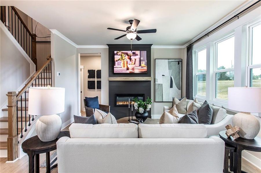 Furnished interior view inside a new home in Easton Walk, Lawrenceville (Image 22). Furnished interior view inside a new home in Easton Walk, Lawrenceville (Image 22).