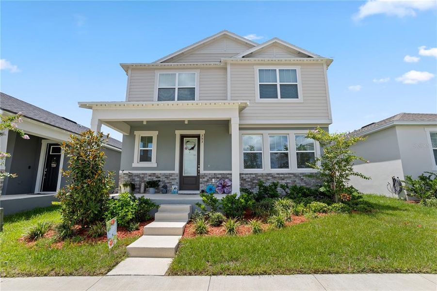 Front exterior of a new home in , Groveland, FL, highlighting curb appeal (Image 28).