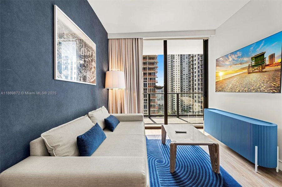 Furnished interior view inside a new home in , Miami (Image 14).