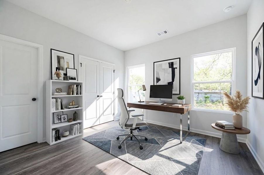 Furnished interior view inside a new home in , Atlanta (Image 12).