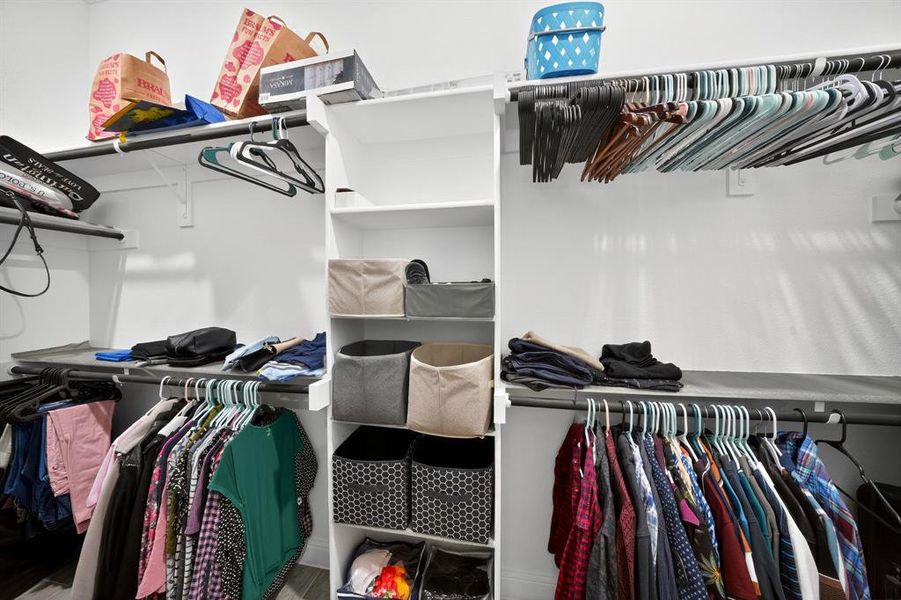 View of walk in closet