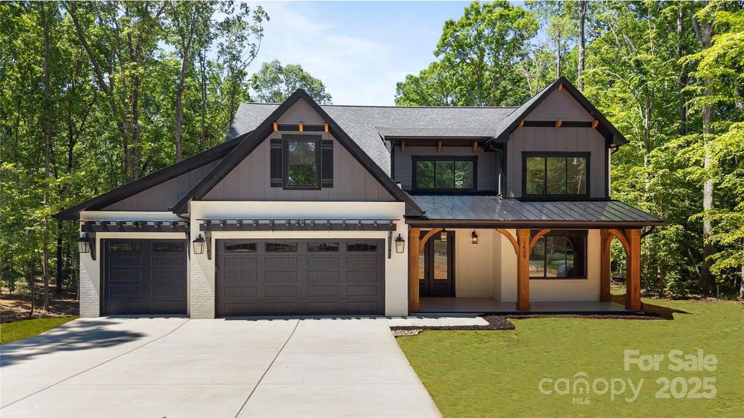 Front exterior of a new home in , Waxhaw, NC, highlighting curb appeal (Image 18).