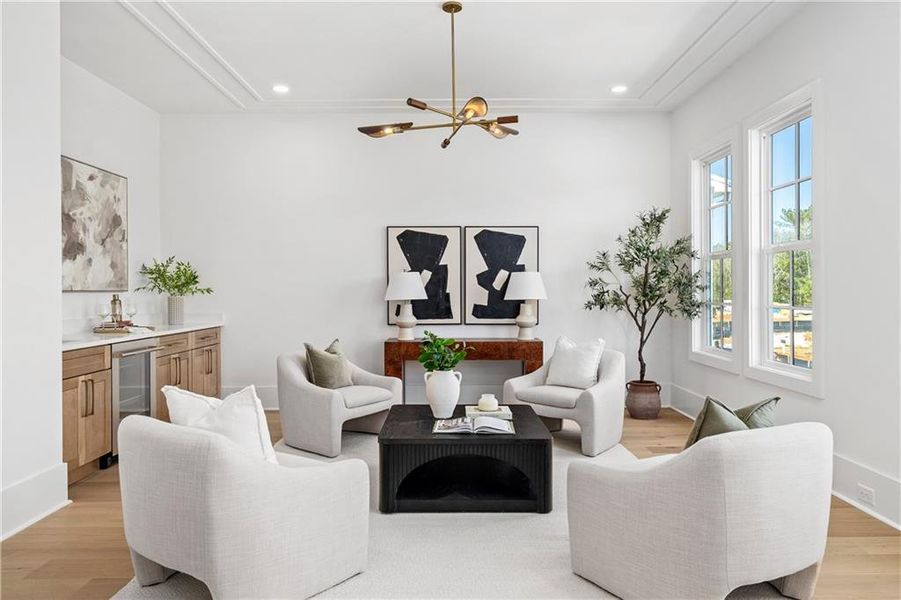 Furnished interior view inside a new home in Echo at Crabapple, Milton (Image 11).