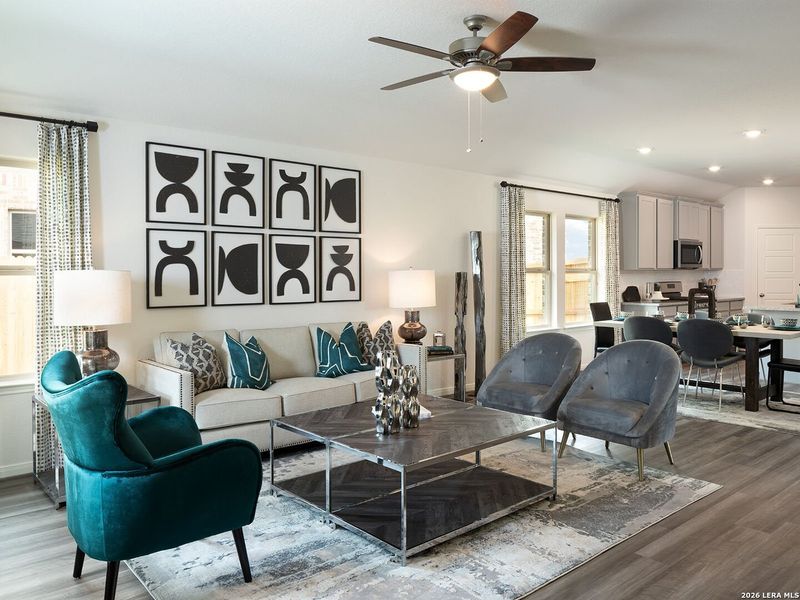 Furnished interior view inside a new home in Arcadia Ridge - Premier Series, San Antonio (Image 9).