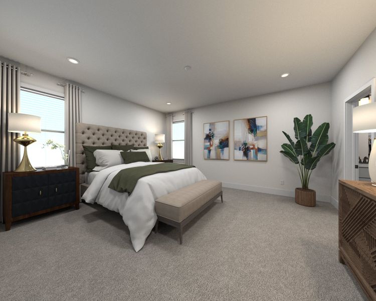 The primary suite offers a private retreat.