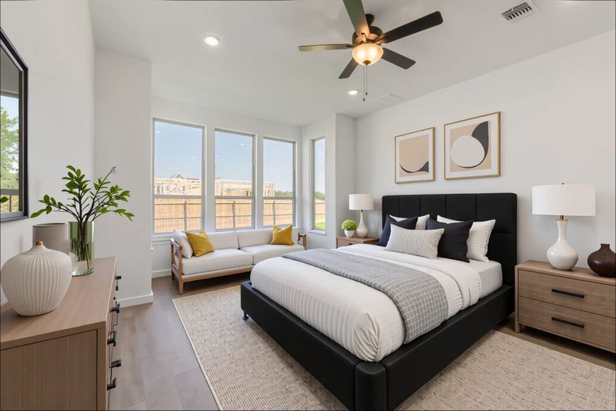 Representative furnished interior of a home built from the Electra by Pulte Homes in 6 Creeks, Kyle (Image 15).