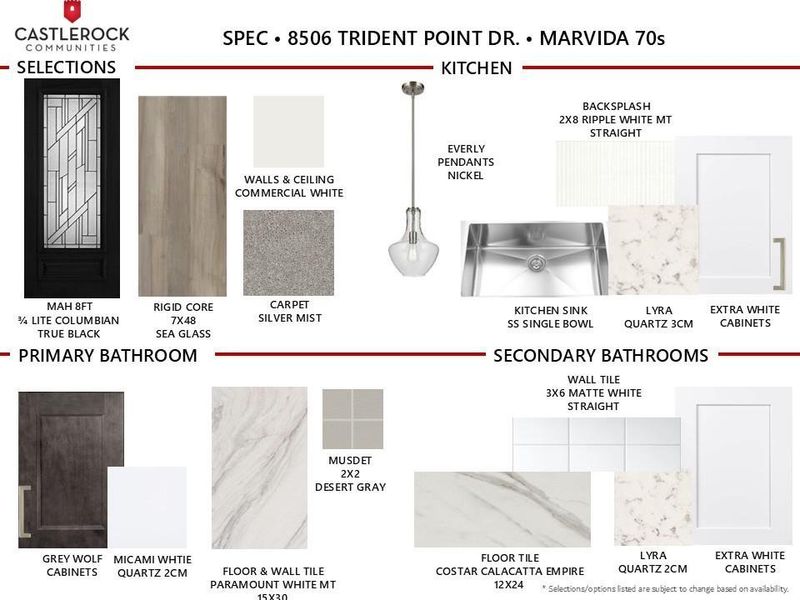 Sample of building materials used in homes in Marvida, Cypress (Image 41).
