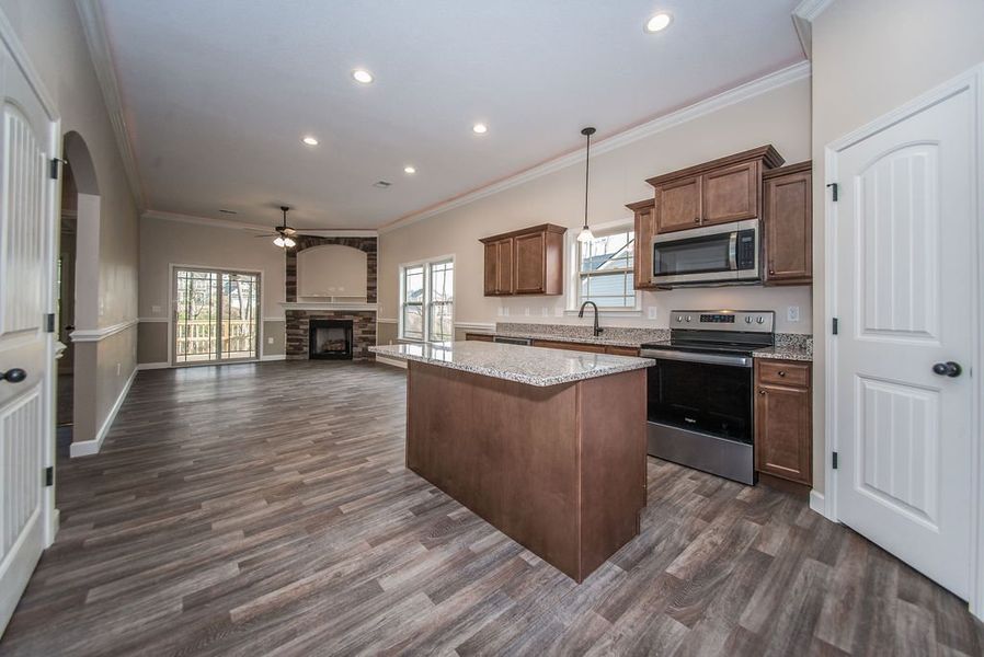 Representative furnished interior of a home built from the Inman by Enchanted Homes in Hampshire Heights, Moore (Image 8).