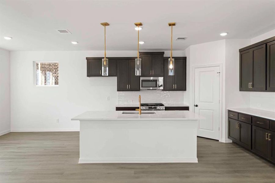 Furnished interior view inside a new home in Creekview Fossil Ridge, Pilot Point (Image 7).