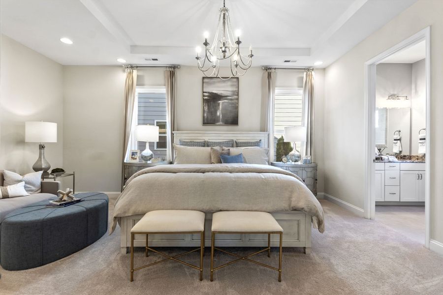 Representative furnished interior of a home built from the Presley by Taylor Morrison in River Falls, Tega Cay (Image 9).