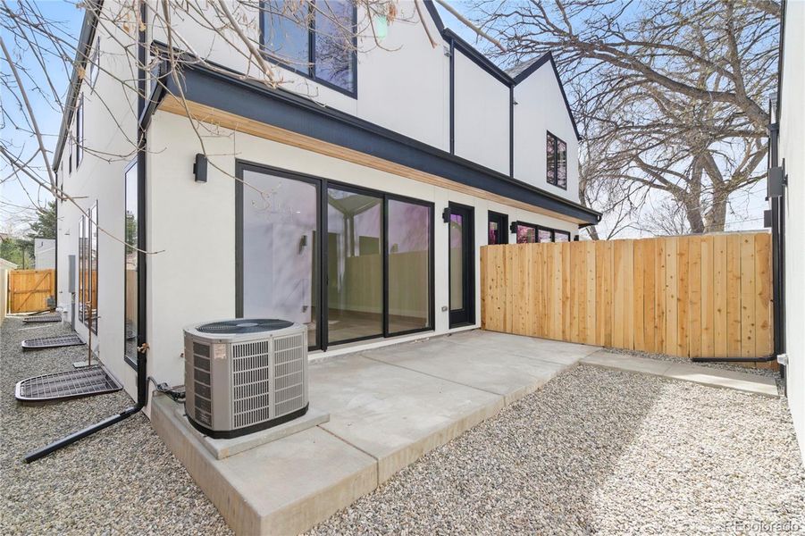 Exterior details and patio area of a home in , Englewood (Image 33).