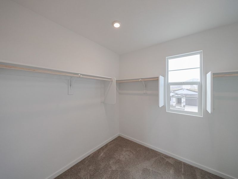 A room with a window and a carpet.