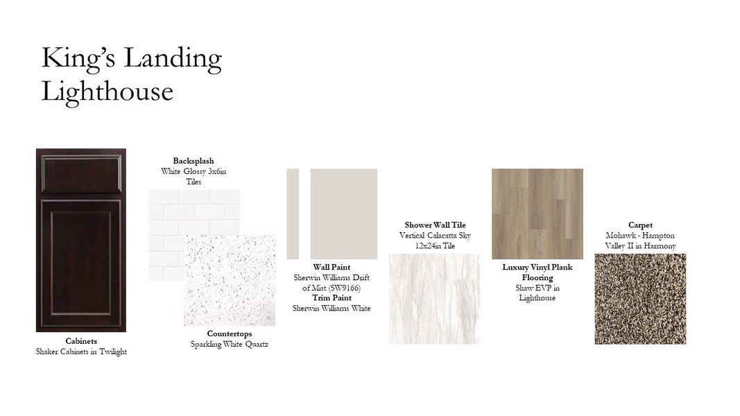 Materials commonly used for homes built from the Irving by D.R. Horton in King's Landing, Corpus Christi (Image 3). Materials commonly used for homes built from the Irving by D.R. Horton in King's Landing, Corpus Christi (Image 3).