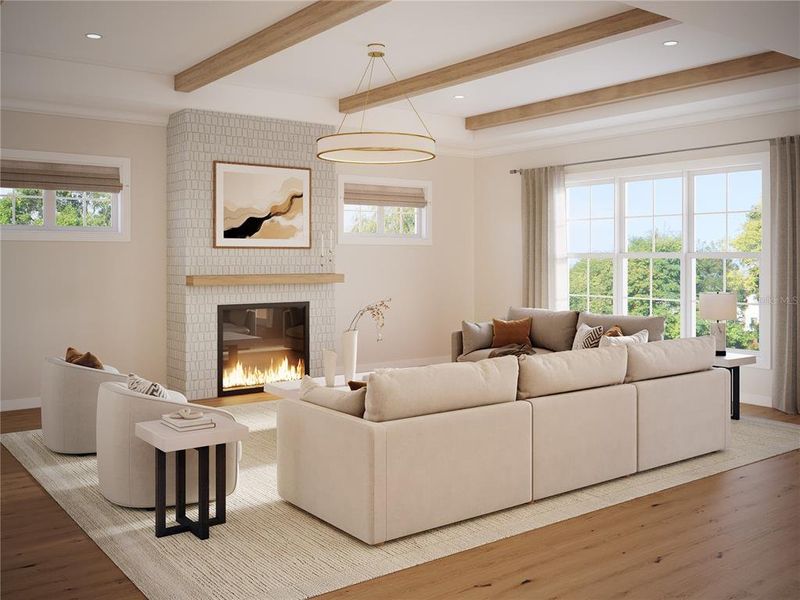 Furnished interior view inside a new home in , Tampa (Image 7). Furnished interior view inside a new home in , Tampa (Image 7).