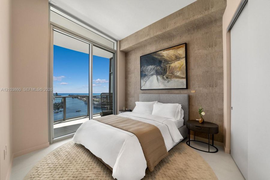 Furnished interior view inside a new home in , Miami (Image 8).