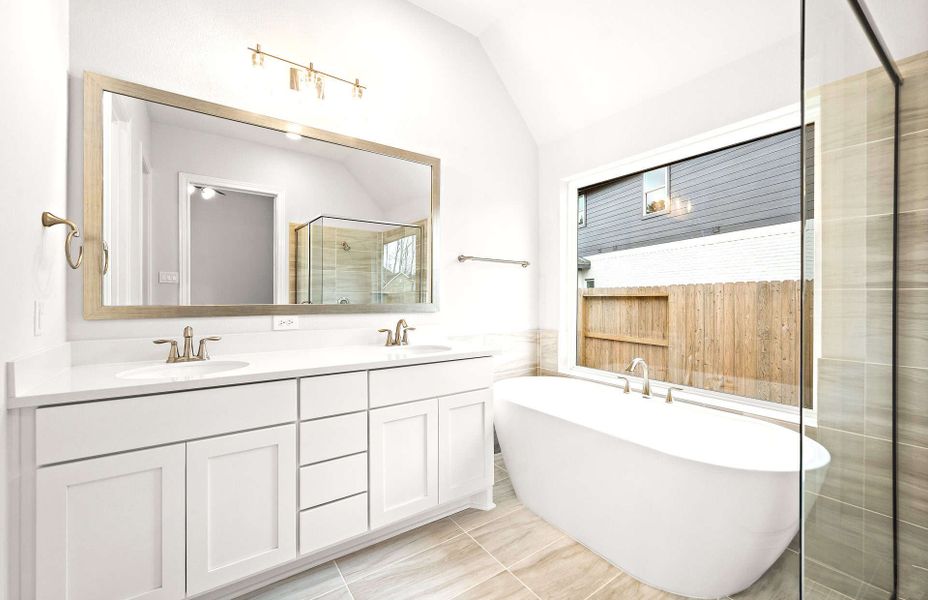Representative furnished interior of a home built from the 2406 by Ravenna Homes in The Highlands 55′, Porter (Image 14).