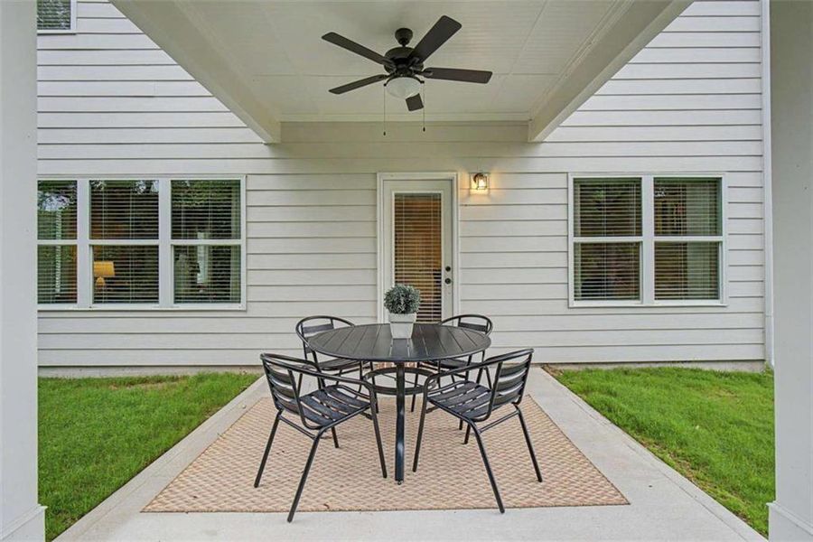 Exterior details and patio area of a home in The Reserve at Chapel Hill Phase II, Douglasville (Image 3). Exterior details and patio area of a home in The Reserve at Chapel Hill Phase II, Douglasville (Image 3).