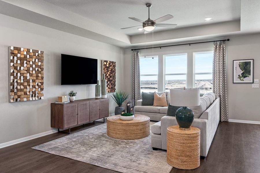 Furnished interior view inside a new home in Lisso, Pflugerville (Image 10). Furnished interior view inside a new home in Lisso, Pflugerville (Image 10).