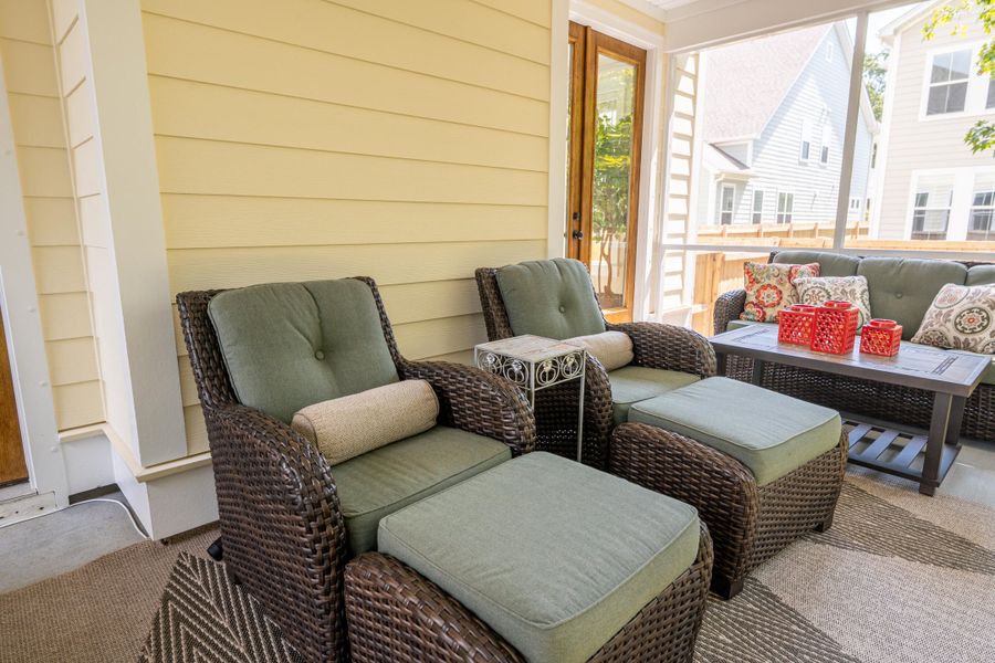 Exterior details and patio area of a home in Overlook at Copahee Sound, Awendaw (Image 46). Exterior details and patio area of a home in Overlook at Copahee Sound, Awendaw (Image 46).