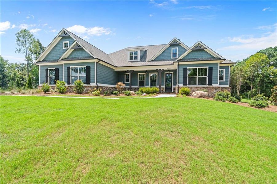 Front exterior of a new home in , Gainesville, GA, highlighting curb appeal (Image 1). Front exterior of a new home in , Gainesville, GA, highlighting curb appeal (Image 1).
