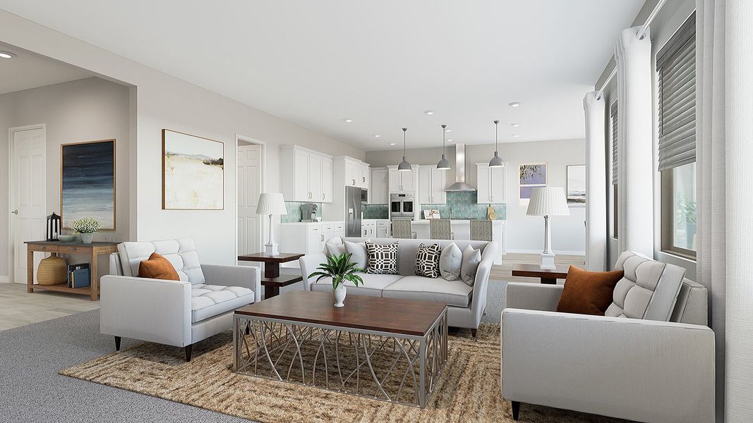 Furnished interior in a model home at Navarre at Abel Ranch in Goodyear (Image 19).