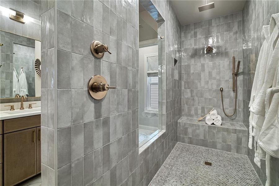 Close-up of interior finishes inside a home in Palisades Single Family, Cumming (Image 20).