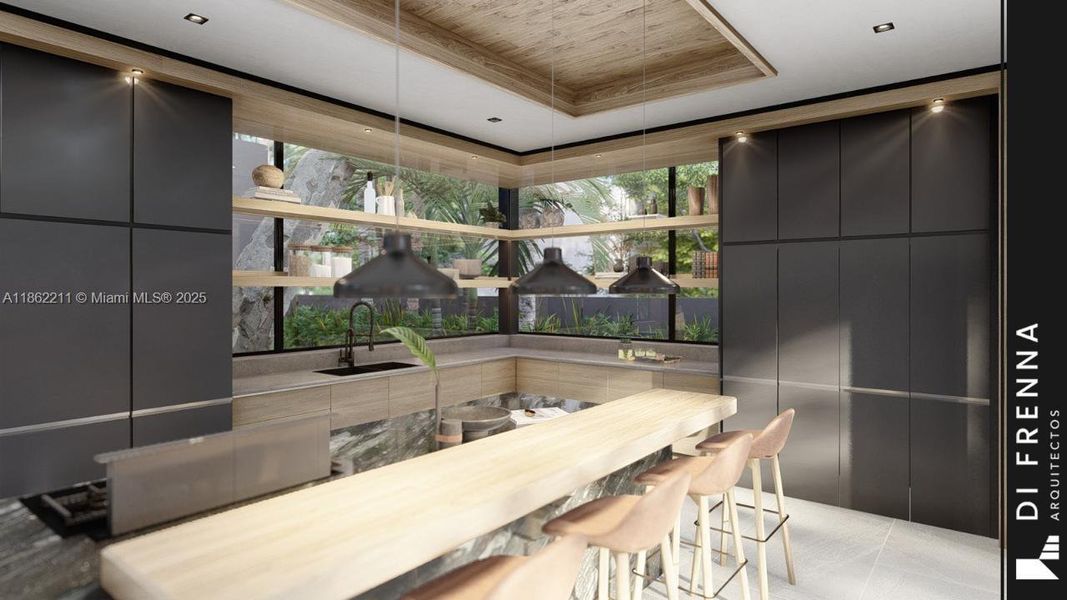 Furnished interior view inside a new home in , Miami (Image 14).