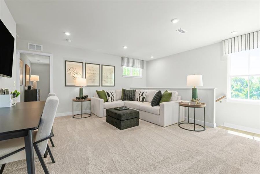 Representative furnished interior of a home built from the Charles by Ryan Homes in East Lake, Leland (Image 17). Representative furnished interior of a home built from the Charles by Ryan Homes in East Lake, Leland (Image 17).