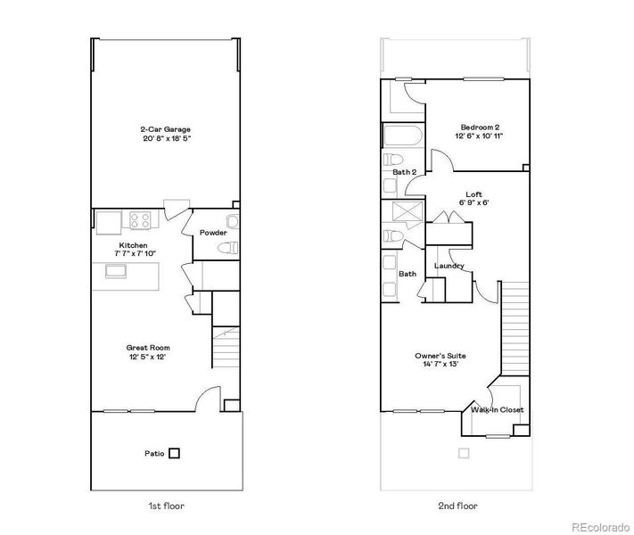 2D floor plan layout of this home in , Centennial, CO (Image 2).