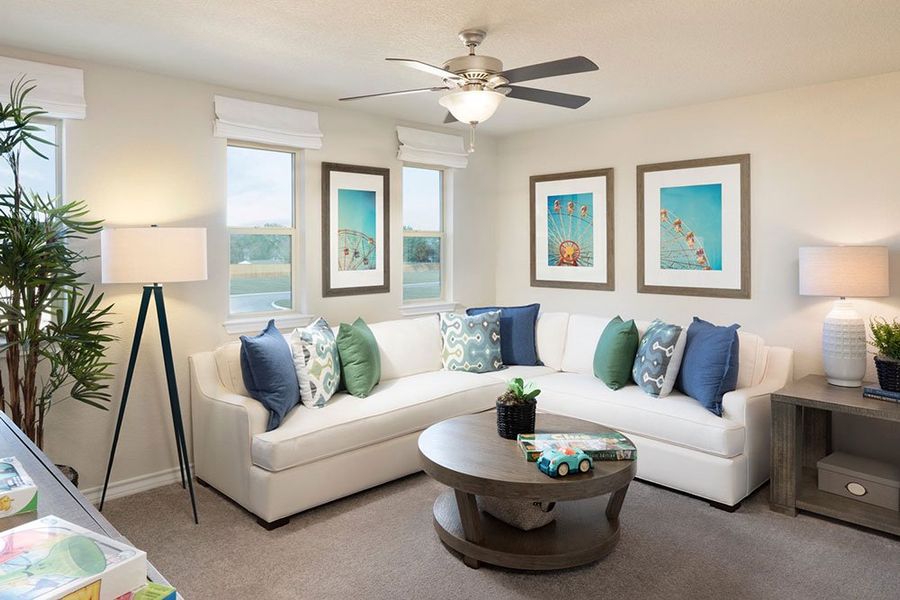 Furnished interior view inside a new home in Turners Crossing, Buda (Image 8).