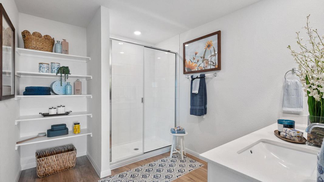 Furnished interior view inside a new home in Monarch Ranch, Manor (Image 13).