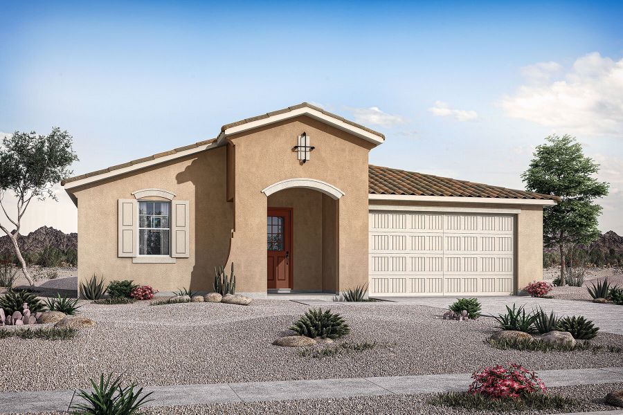Representative exterior photo of a completed home built from the Cadet by Mattamy Homes in Empire Pointe, Queen Creek, AZ (Image 4).